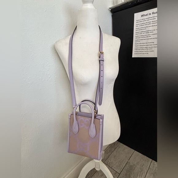 Authentic Gucci Purple and Beige mini jumbo GG canvas CrossbodyRetails$2500 - Picture 10 of 10